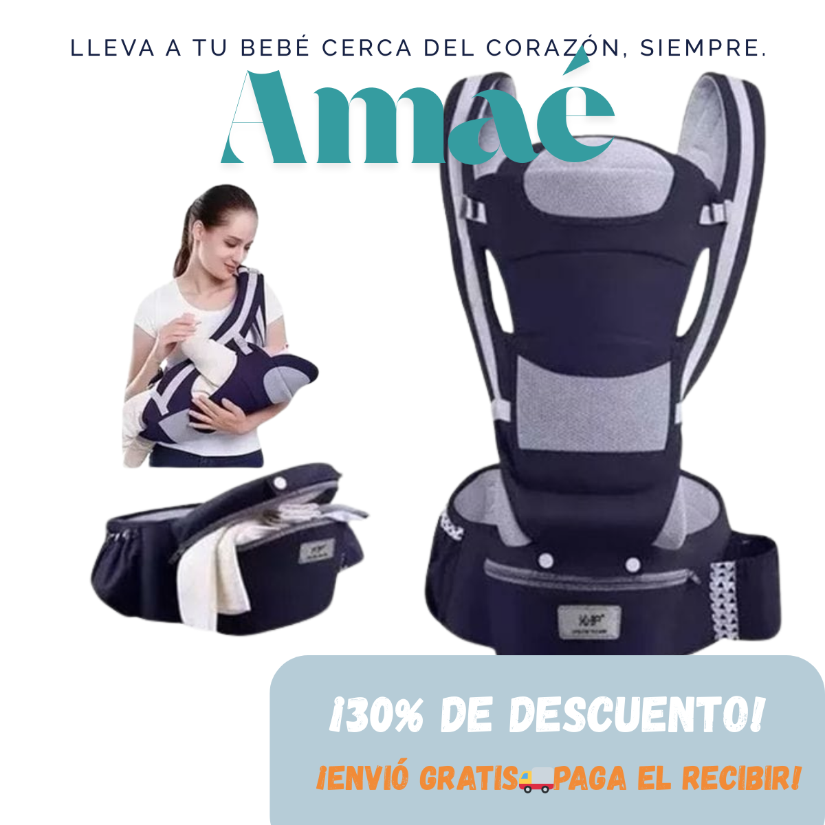 💞Amaé I Lleva a tu bebé cerca del corazón, siempre.